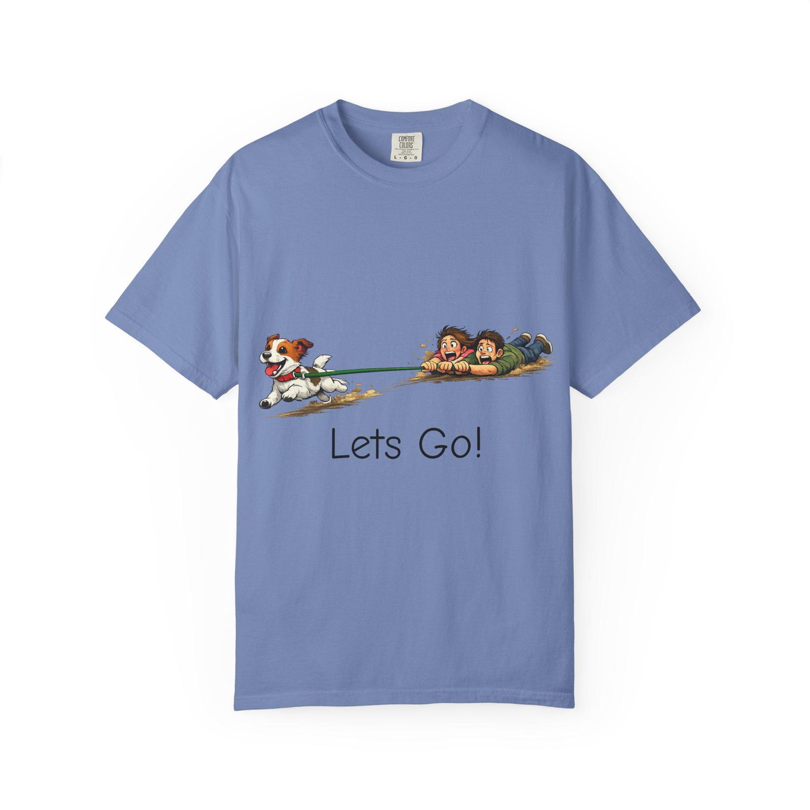 Jack Russell Dog Owners T shirt, Funny Cartoon Pet Dog Lovers Walking Tee 2XL