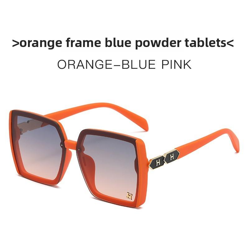Letter Sunglasses Fashion Trendy Square Frame Uv400 Sunshade For Summer Outings