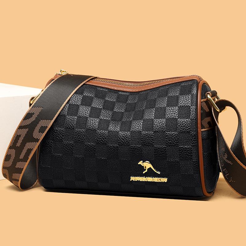 Large Capacity Pillow Bag, Fashionable Wide Belt Shoulder Bag, Slouchy Round Bag