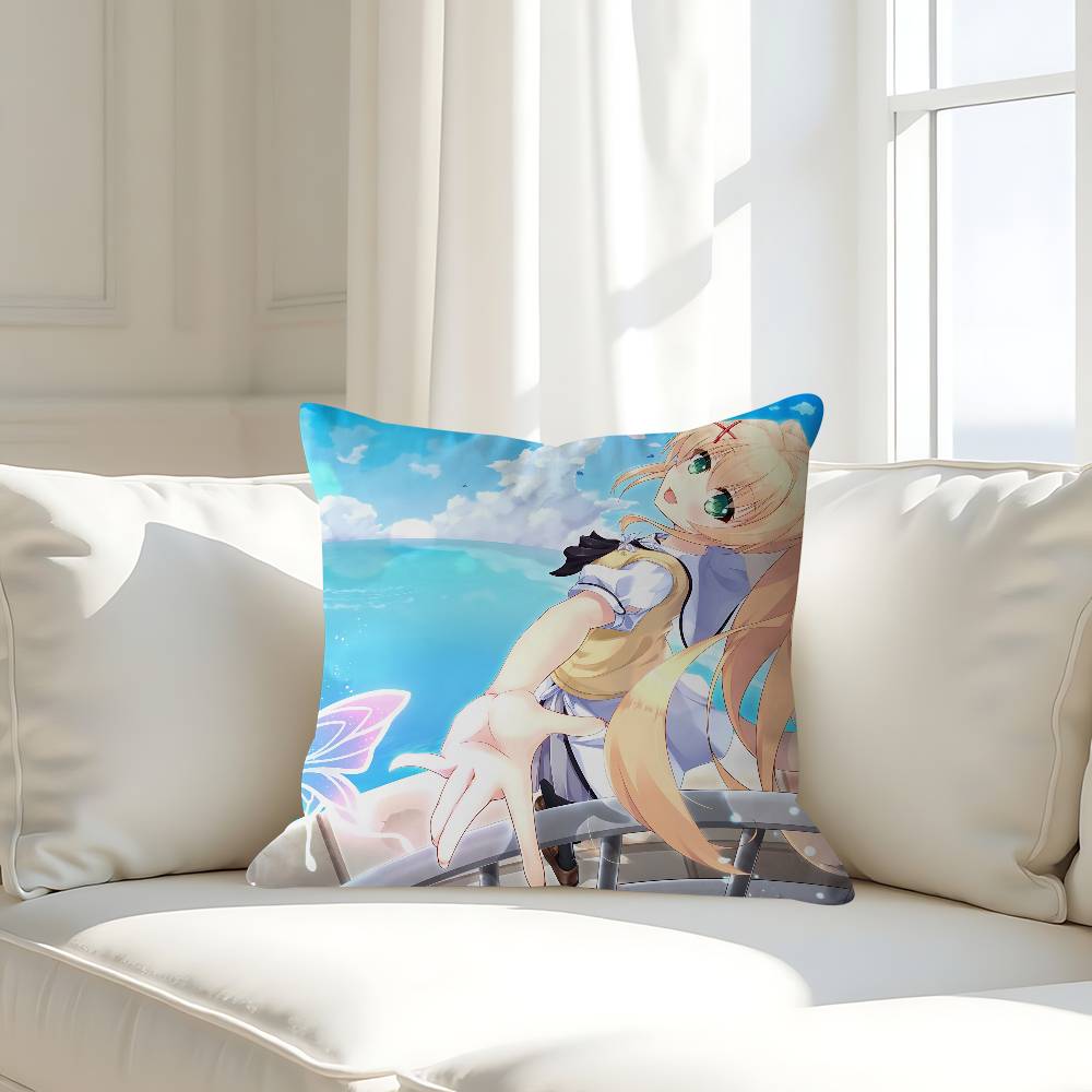 Anime S-Sommar Fickor Kuddfodral Avtagbart Tvättbart Kuddfodral – Hela Säsongen Mjukt Linne