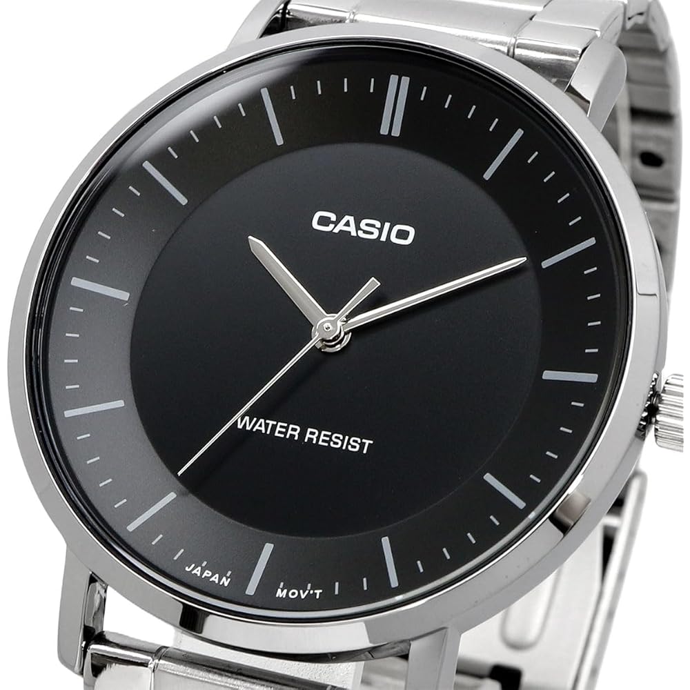 Casio MTP-VT04D-1E Quartz Men's Watch Black Metal Band Imported Model