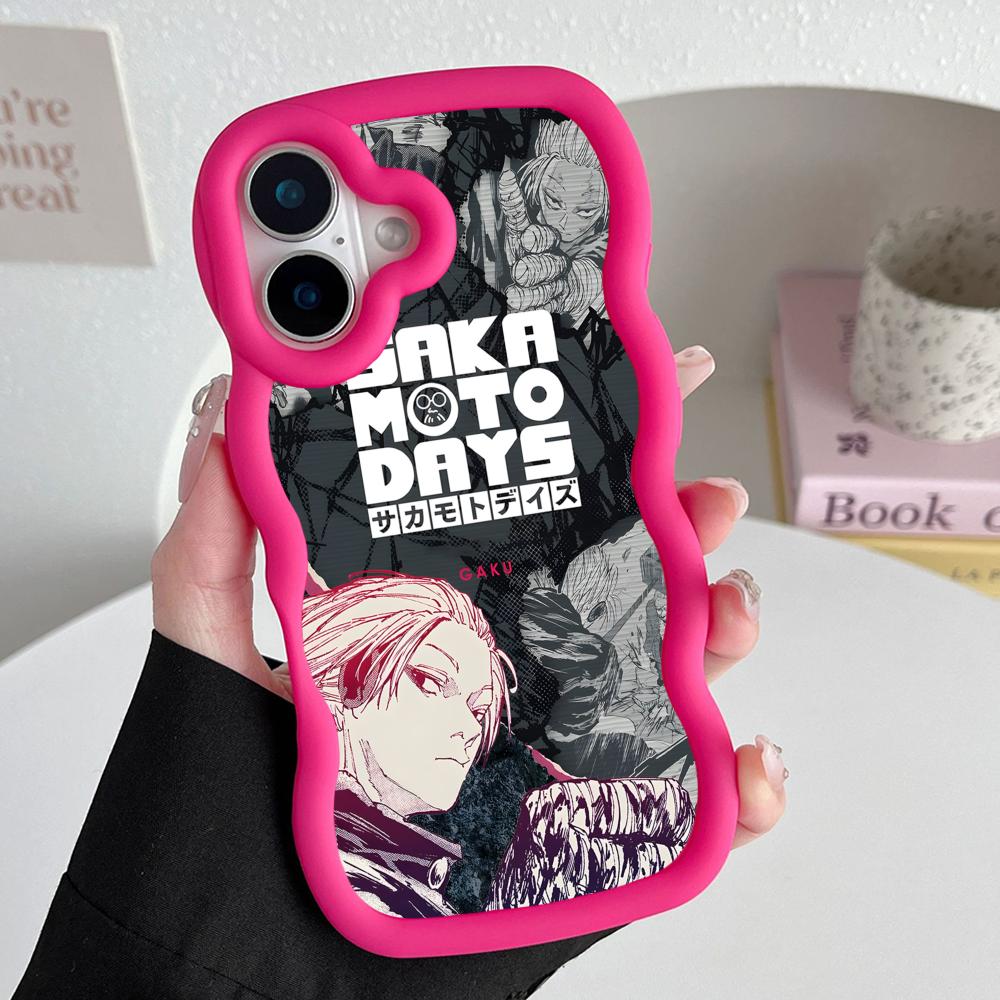 Sakamoto Days Gaku Phone Case for iPhone 17 16 15 14 13 12 11 Air Pro Max Plus Wavy Edge TPU Colorful Cover Pretty Cover Luxury