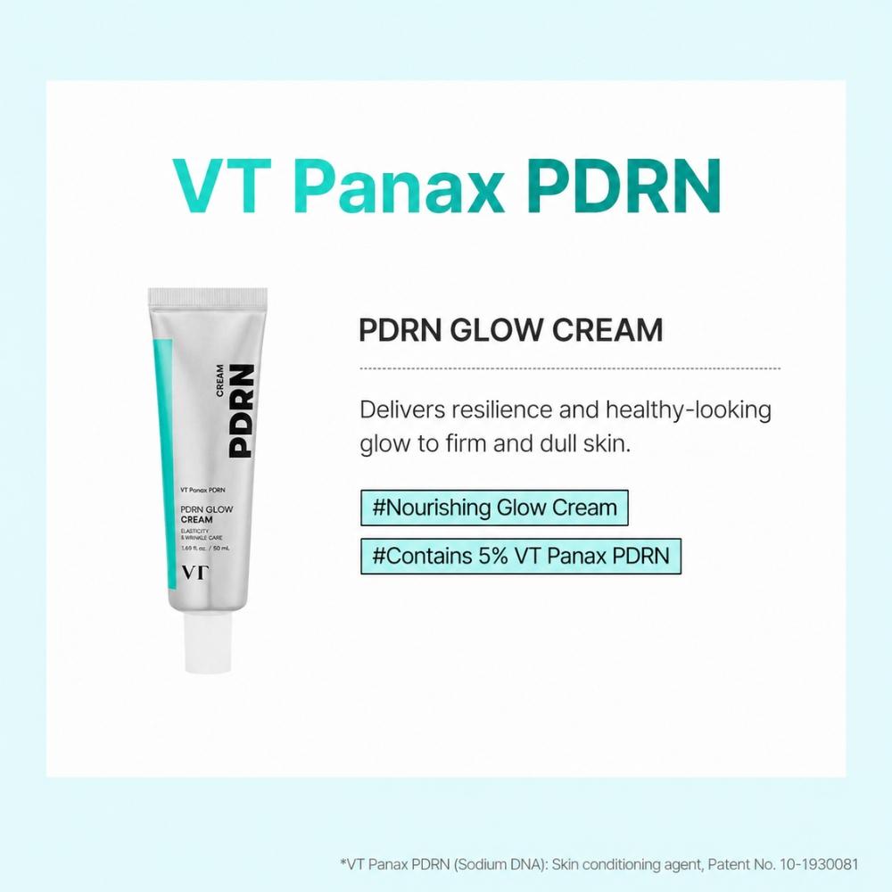 VT COSMETICS PDRN Glow Cream (50ml X 2EA / 1.69 Fl. Oz X 2EA)