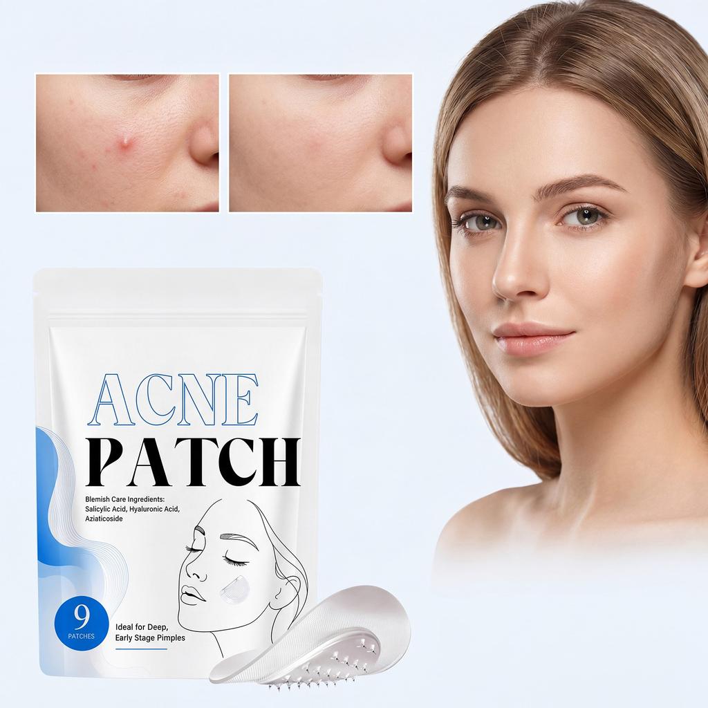 Microneedle Patches, 9 Packs Dissolving Pimple Patches for Face, Overnight Stickers with Hydrocolloid, Zit Patches for Blemishes