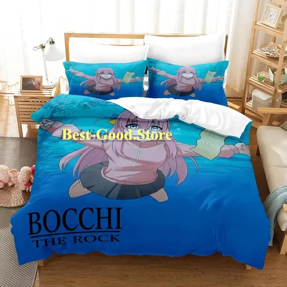 New BOCCHI THE ROCK Bedding Set Single Twin Printed Bed Set With Pillowcase Duvet Cover Soft Single Double Queen Super King Size