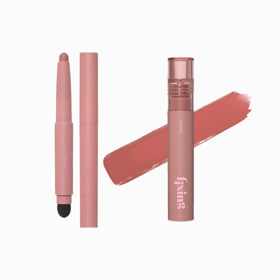 Etude Base & Over Lip Pencil #Pink Beige 1g + Fixing Tint 4g