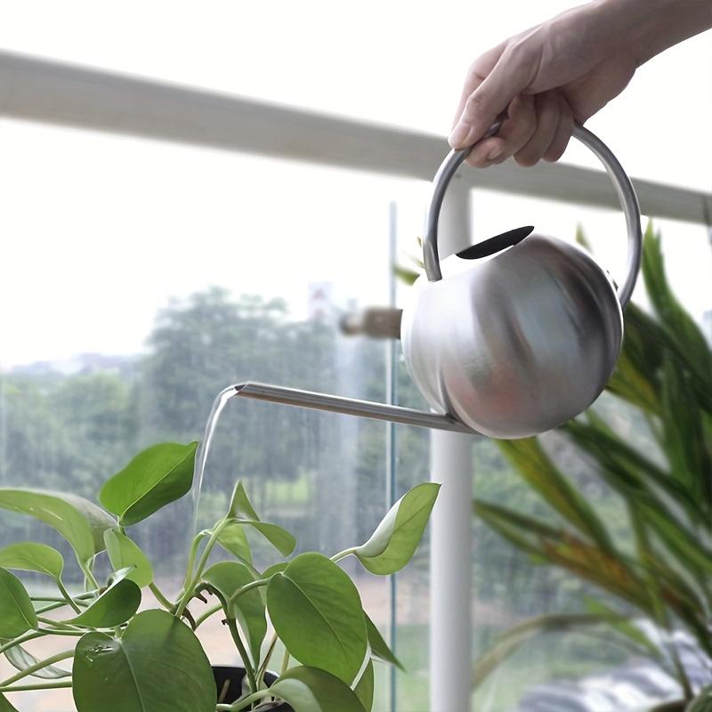 Stainless Steel Garden Watering Cans for Flowers Handheld Spherical Shape Watering Cans Vegetable Garden Funnel Watering Plants