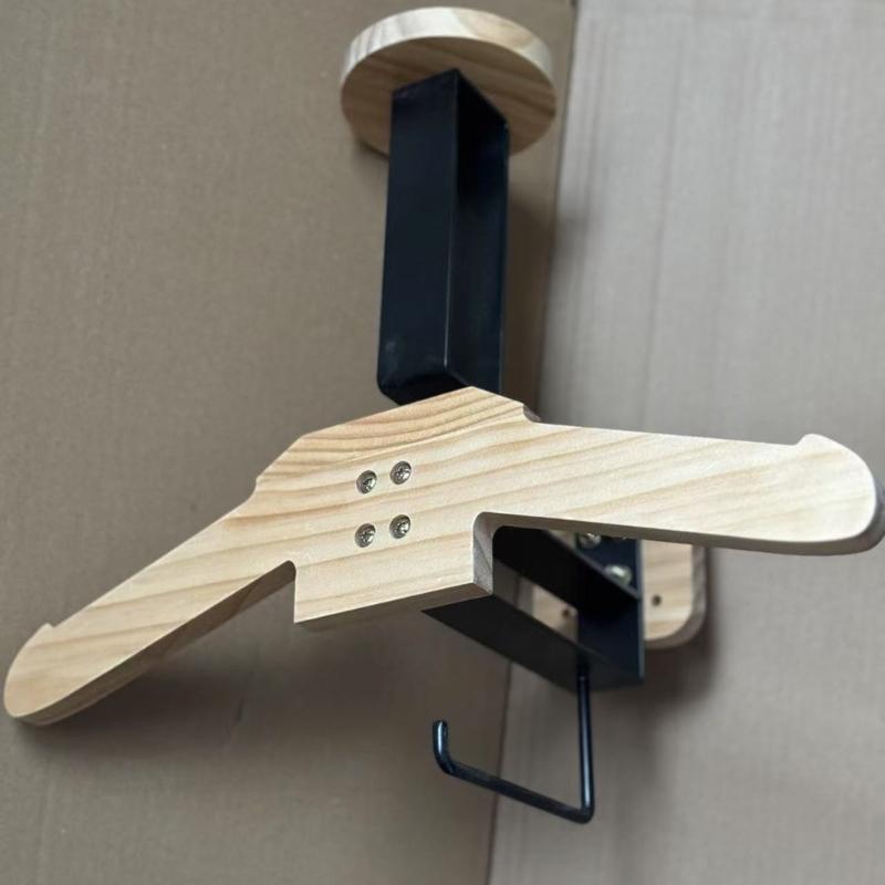 Wall-mounted Wooden Hat Rack On The Wall Motorcycle Helmets Display Rack Stand Wooden Helmet Holder