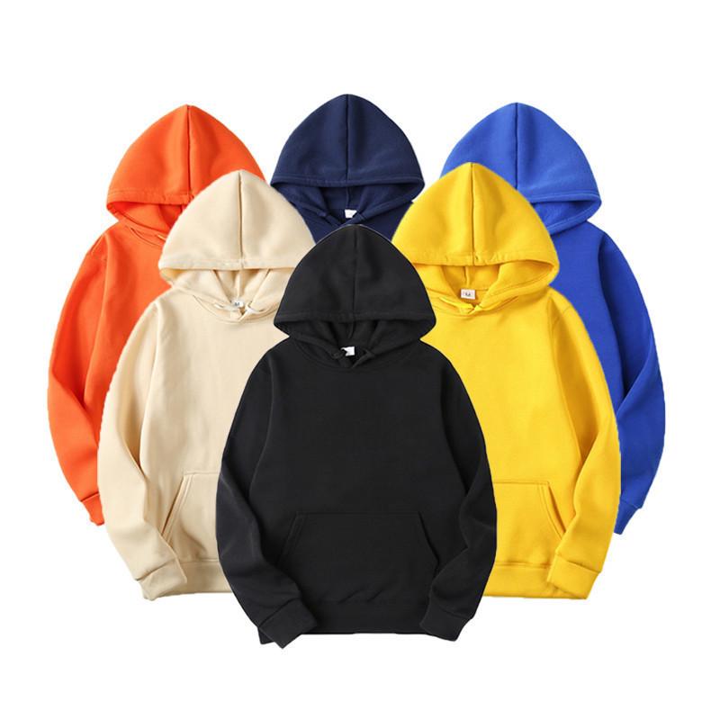 Einfarbiges Kapuzenpullover-Sweatshirt für Herren (Ausgabe 2021)