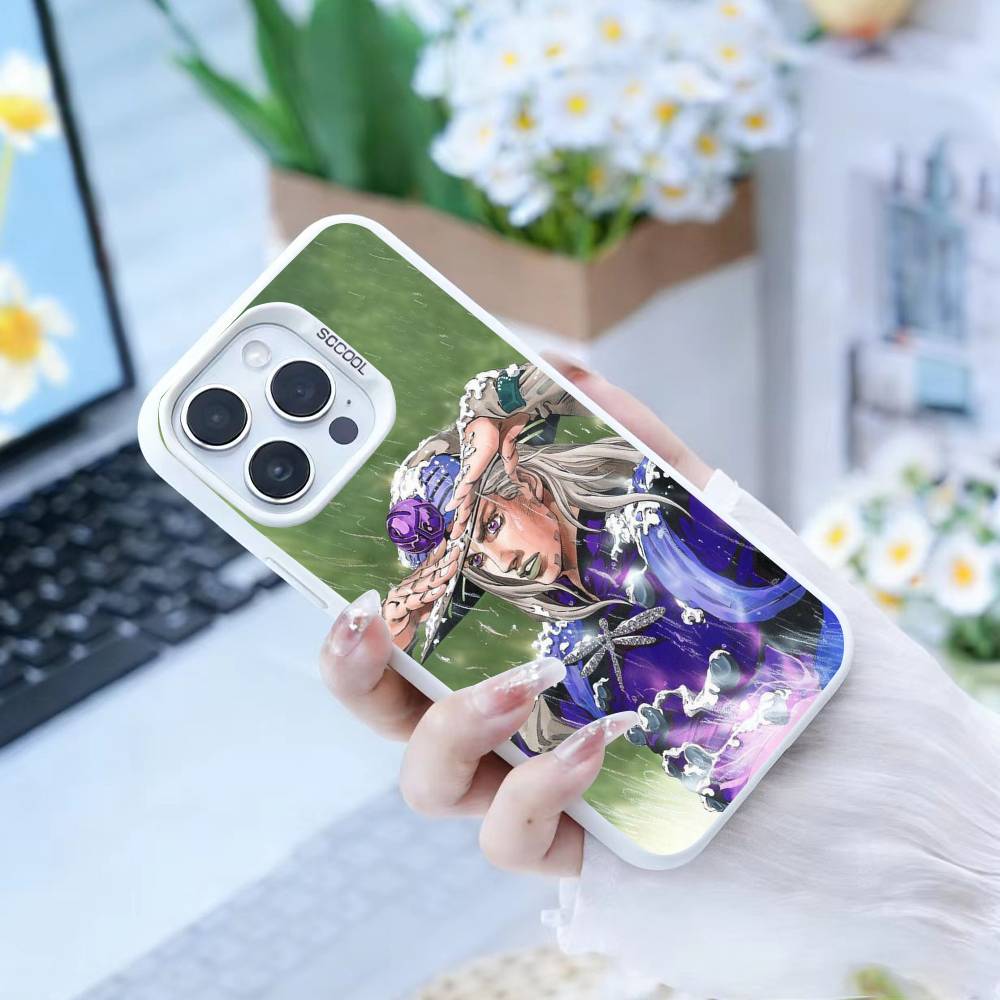 

Чехол для телефона с изображением из аниме JoJo s Bizarre Adventure для IPhone 16 17 15 14 12 13 Pro Max Белый Цвет Ударопрочный Чехол iPhone15pro