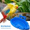 Parrot Food Tray Multi-functional Creative Blue Bathtub-style Animal Cage Standing Cleaning and Shower Box Bird Toy Pet Cleaning