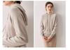 Autumn/Winter Women's Hooded Seamless Mountain Velvet Raglan Sweater Knitwear