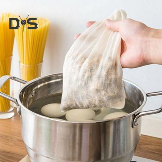 50 Pcs Spice Bags for Cooking Soup Reusable Drawstring Bag Tea Bags Unbleached Cheesecloth Bag for Straining Making Tea