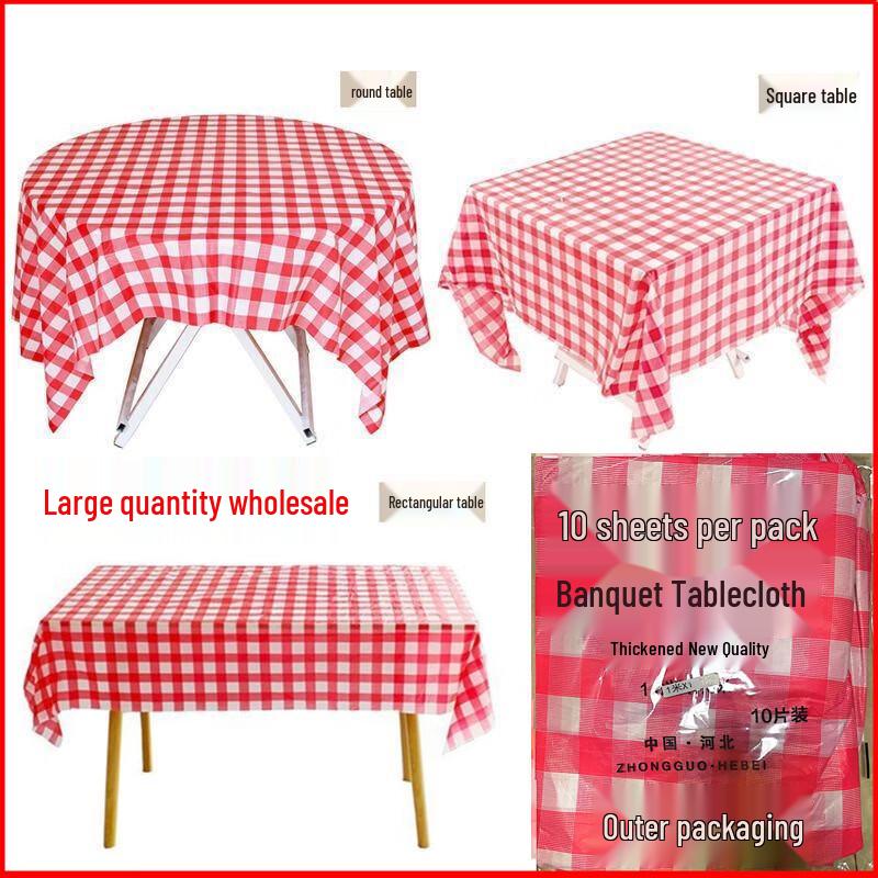 Yuzhuxun Disposable Checkered Tablecloth