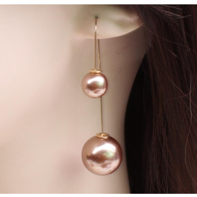 Women's Earrings Made of Metal Alloy with Artificial Pearls