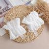Detachable Lace Jabot Collar Solid Color Ruffled Neck Collar  Stage Performance Costume Accessory