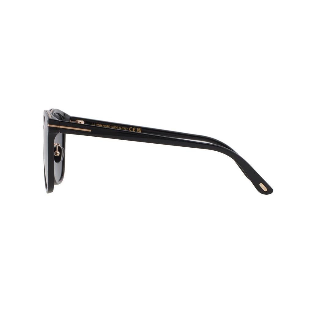 Tom Ford Logo Plastic Square Sunglasses Unisex sunglasses Black FT0968K01A56