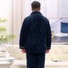 Men's Winter Coral Fleece Quilted Pajama Set