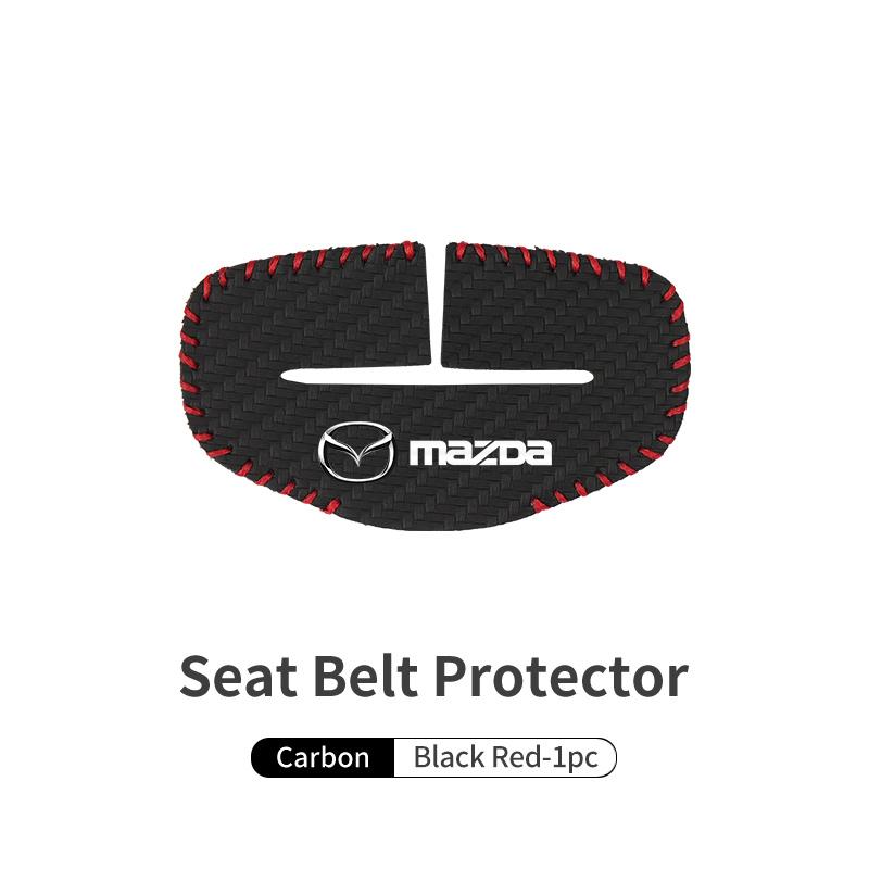 Car Seat Belt Buckle Cover Leather Protector Anti-collision Case For Mazda 3 CX3 CX4 CX5 CX7 CX8 CX9 CX30 RX7 Atenza Axela