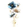 Watercolor Yumeiren Flowers Wall Stickers for Bedroom Living Room Home Decoration Wall Decal