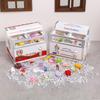 Miniature Dollhouse Ice Cream Freezer and Small Refrigerator Model Toy
