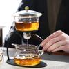 Japanese Creative Transparent Glass Covered Bowl Tea Set Full Semi-automatic Kung Fu Tea Set Tea
