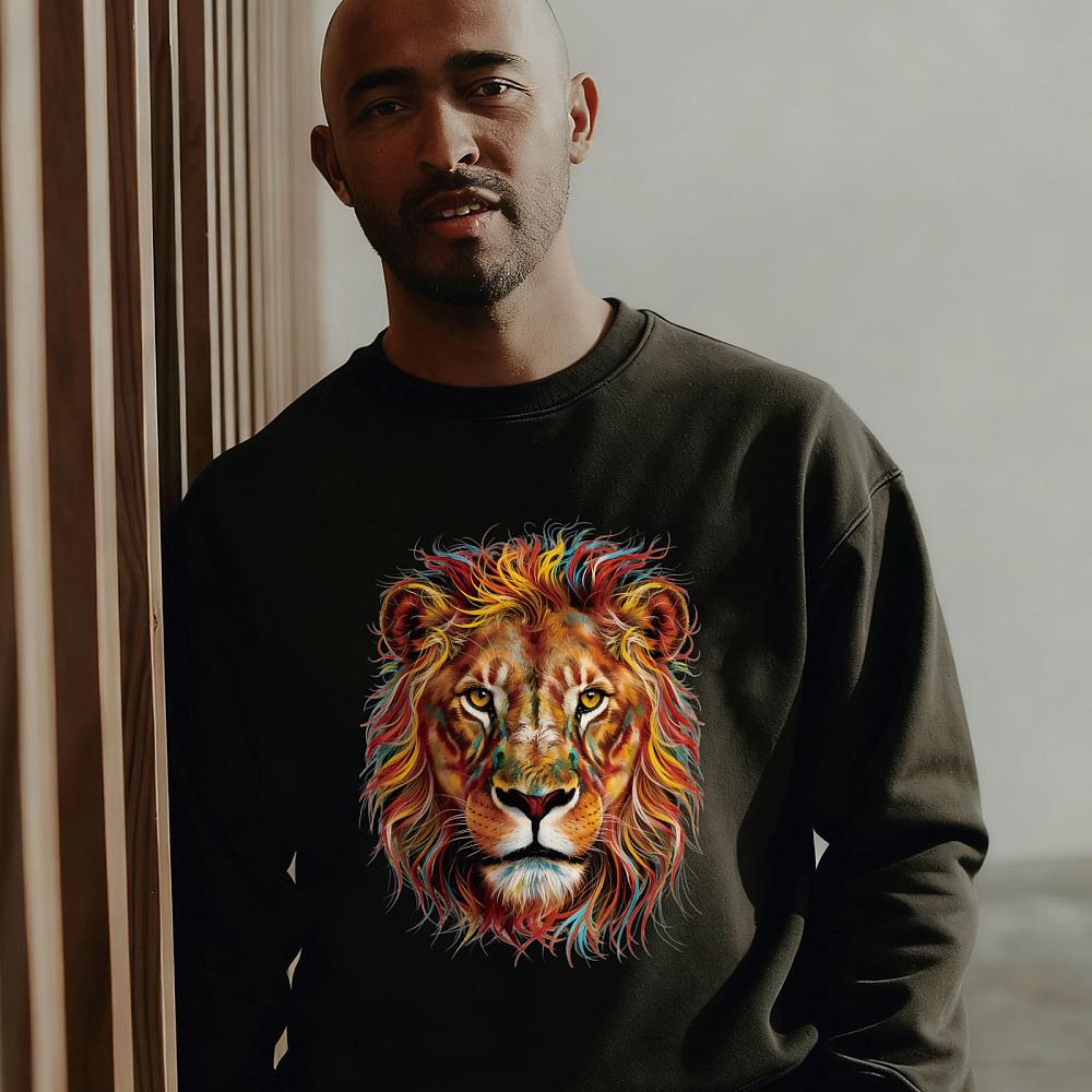 12Pcs 12 Styles Plastic Heat Transfer Film Logo Stickers Set for DIY T-Shirt Lion 80~250x65~250mm 1pc/style