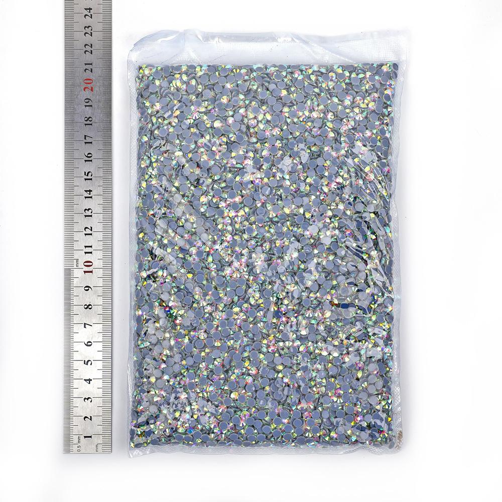 Weichen Rhinestone Big Bag White White Ab Color Flat Bottom Diamond Glue Bare Crystal Glass Nail Art Decoration