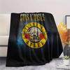 Guns N' Roses,pattern Flannel Blanket, High quality Comfortable for All Seasons, Home Decor, Warmth and Comfort, Perfect for Gifts.