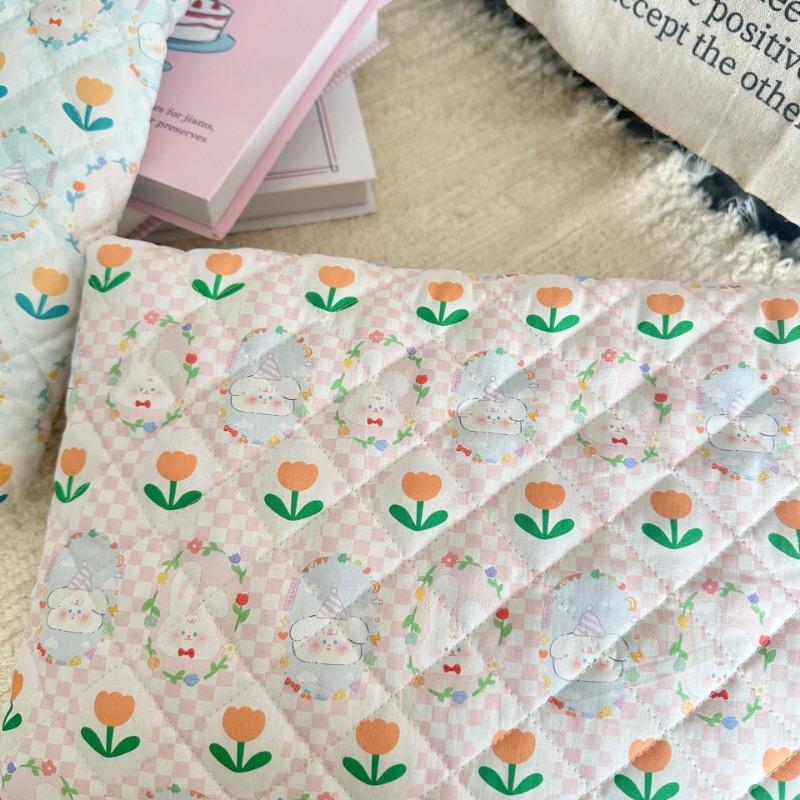 0.5m/1m Pure Cotton Korean Rabbit Print Quilted Cotton Fabric for Sewing Vests Pet Clothes Cotton Coats Handmade DIY Fabrics