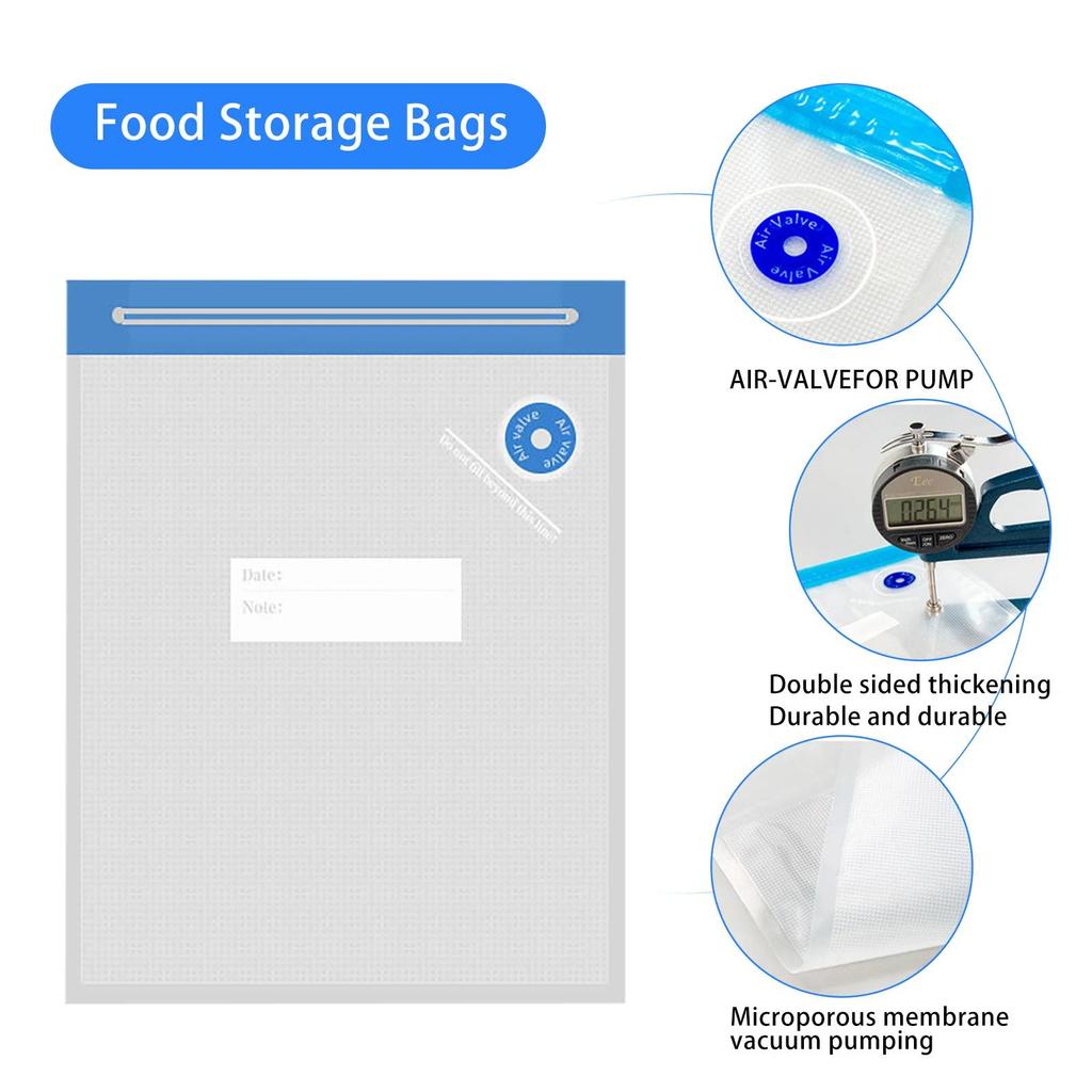 Vacuum Sealed Food Bags Household Food Vacuum Compression Bags Reusable Snacks Food Storage Bag Kitchen Accessories