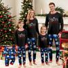 Christmas Print Crewneck Top and Plaid Pants Set, 2 Piece Holiday Outfit
