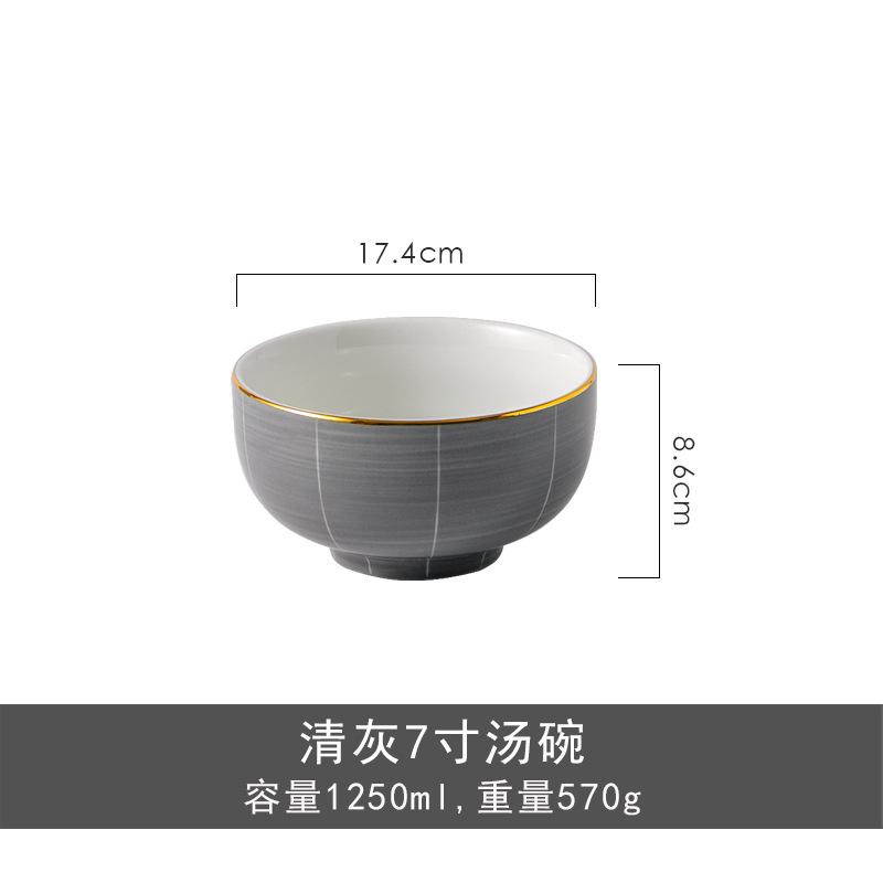 Sean, Nordic Phnom Penh Lekki luksusowy zestaw naczyń stołowych, naczynia ceramiczne i pałeczki do jedzenia, prezent