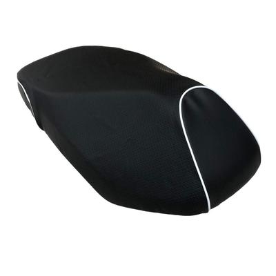 Custom Seat Covers for Honda DUNK Made with Embossed Easy Installation with Elastic Top Dimpled Black with White CVH-50 AF74/AF78 Premium, Thick,