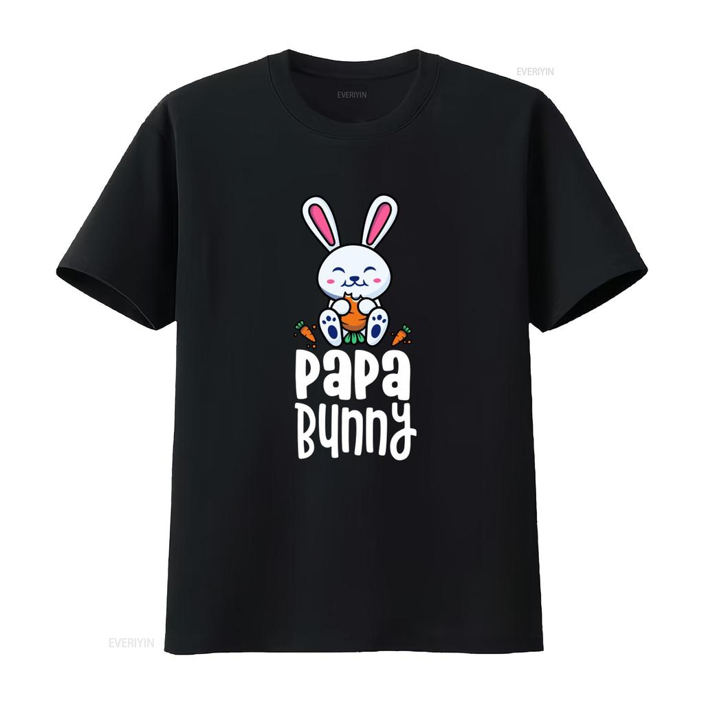 Papa Bunny T Shirt Cute Easter Design for Daddy Mommy Rabbit Lovers Perfect Themed Parties vintage Washed Versatile