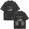 Vintage Washed Tshirt Jesse Welles Under The Powerlines Tour  Print Tshirt Unisex Aesthetic Trendy Casual Cotton Tshirts