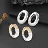 New Earrings Light Luxury High Sense Niche Simple Earrings Metal Hollow Earrings Europe and America