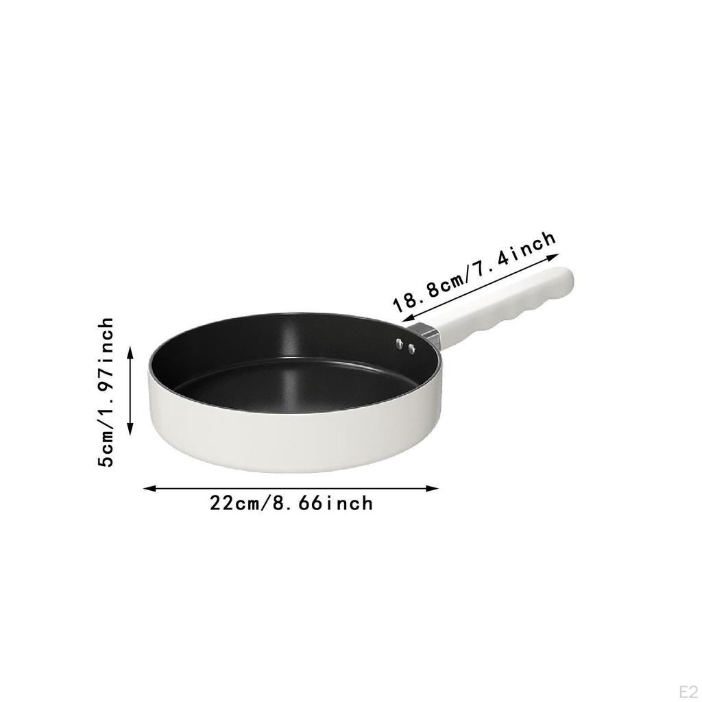 Non Stick Frying Pan Cookware Cooker Gift Portable with Handle Nonstick Fry for Outdoor