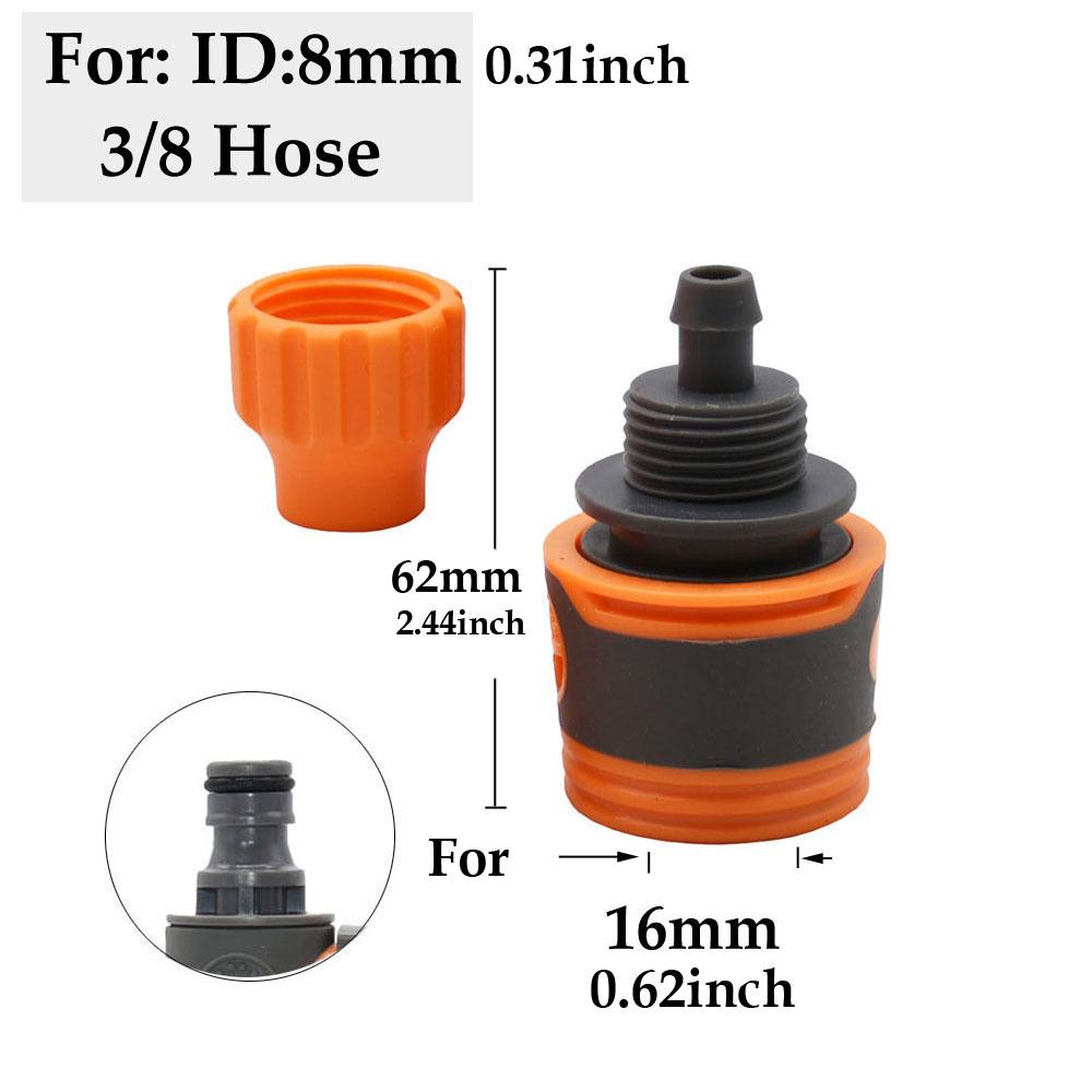 1/2'' 3/4'' 1'' Hose Quick Connecter Nipple OD 16mm 20mm Garden Hose Waterstop Fittings Tubing Repair Watering Gun Adapter
