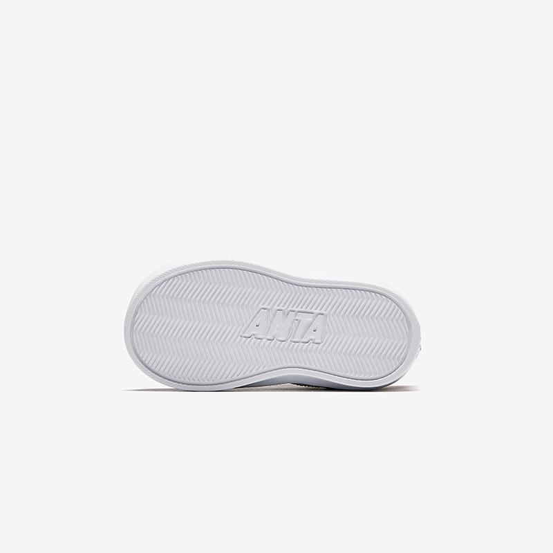 Anta Kids Trendy Comfortable Lightweight Shock Absorbing Warm Mid-Top Walking Shoes Baby Shoes White Black A12440060-1