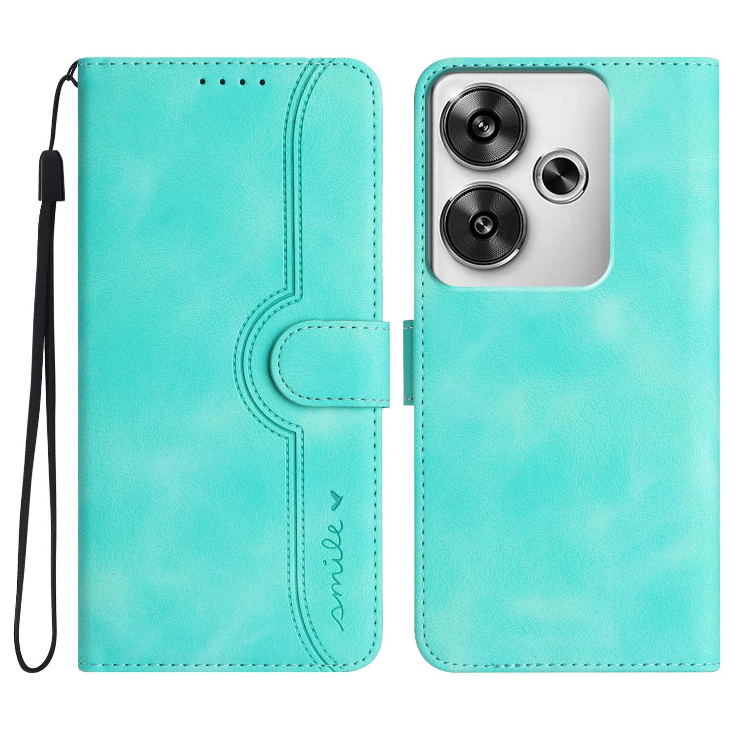 

YX0030 For Xiaomi Redmi Turbo 3 5G/Poco F6 5G Case Smile Letter Phone Leather Cover B
