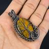 Tree Of Life Tiger Eye Pendant, Handmade Gemstone 999 Copper Wire Wrapped Pendant Antique Jewelry, For Gift Silver Jewelry