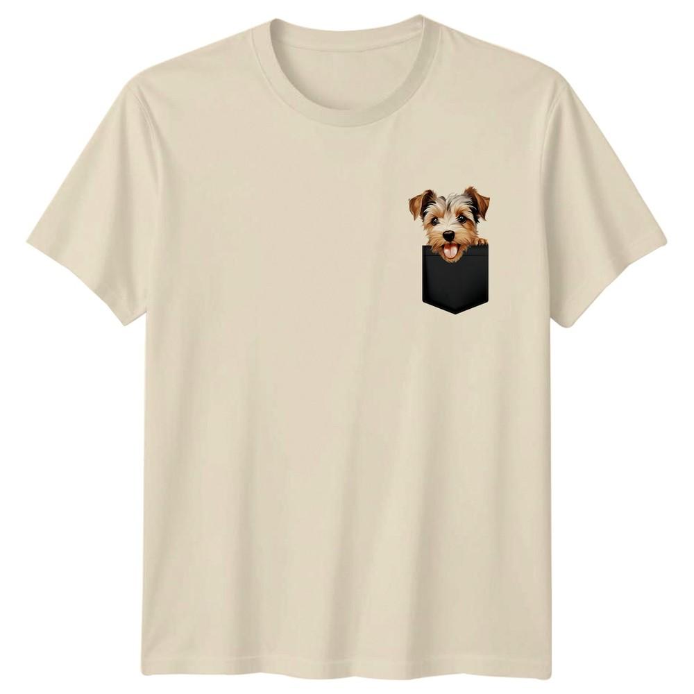 Yorkshire Terrier Puppy Dog Animals Unisexs TShirt Unisexs Tee Pocket Graphic