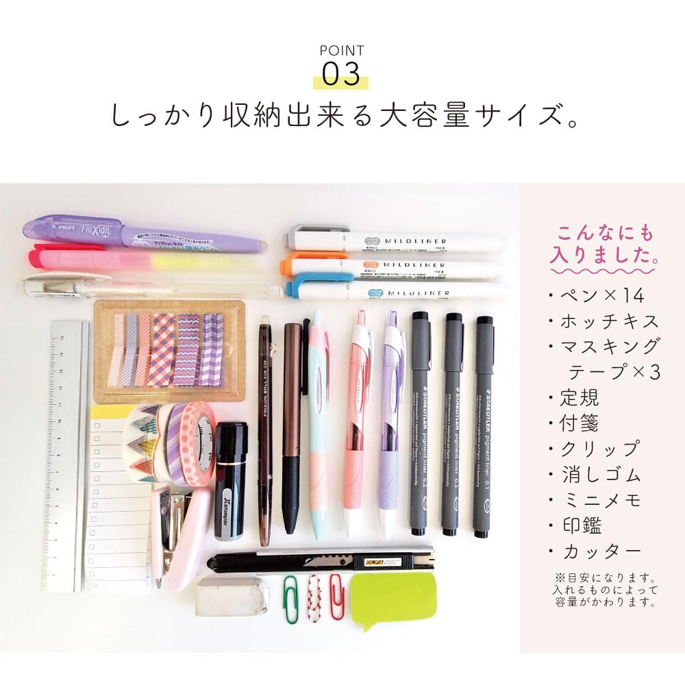 Sanrio Characters Liberty Print Clasp Pen Large Pencil Makeup Floral Made in Hello Cherries Pink Case, Capacity, Case, Pouch, Pattern, Stationery,