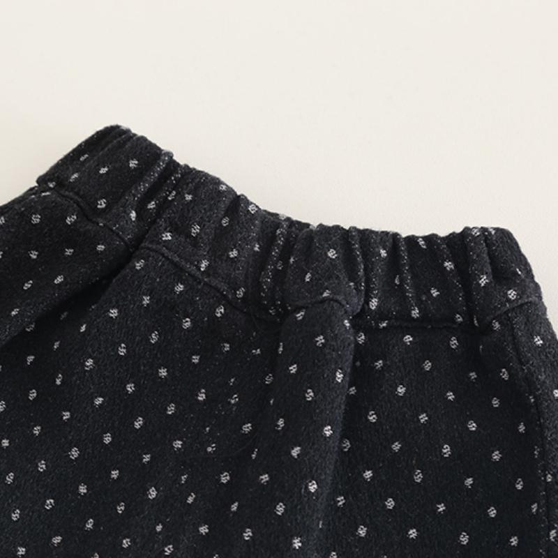 2 st/set Babyflickor Klädset Koreansk Stil Tecknat Tryck Spets Pullover Tröja + Byxor Småbarn Barn Träningsdräkter Barn Kostym