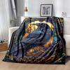 1pc Bird Printing Lightweight Flannel Blanket, Comfortable and Warm Blanket, for Camping Sofa Bed and Couch Office, Suitable for Gift Blanket