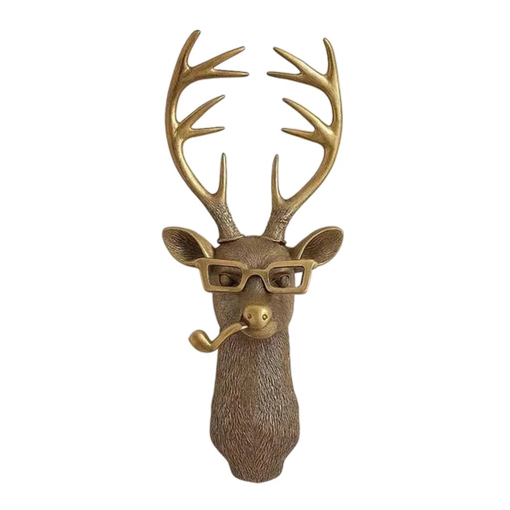 Harz Hirsch Wanddekoration, Tier Wandskulptur für Wohnkultur, Dekoration für die Wand