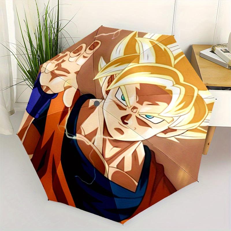 1pc Super Saiyan Automatic Umbrella 8-Bone Design Compact Gear for Outdoor Travel, Perfect Gift for Friends or Family Y280828193
