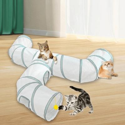 Atmungsaktives faltbares Katzentunnel-Spielzeug, erweiterbare Haustier-Spielröhre, Katzenversteck, Versteck