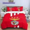 Sport Lisboa E Benfica Pattern Bedding Quilt Set  Home Decoration  Gift (1 * Duvet Cover + 2 * Pillowcase  Without Core)